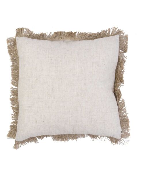 Cojín Raphia con funda extraíble negro/beige - 40x40 cm