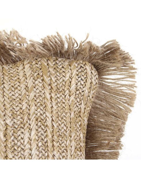 Coussin Raphia déhoussable beige/dore - 40x40 cm