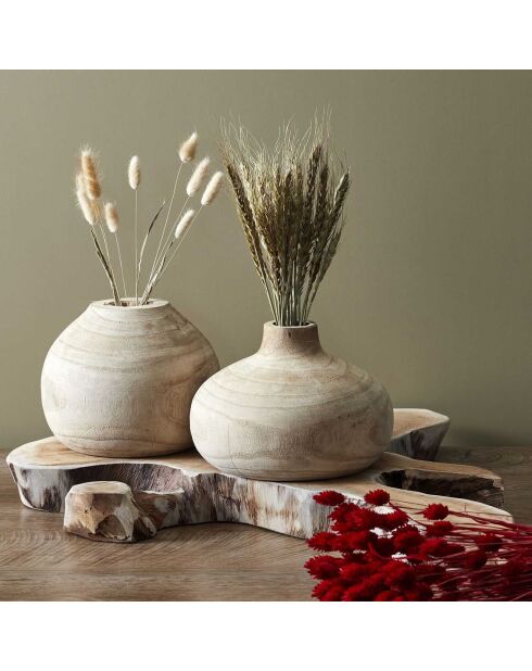 Vase ruche Bancoulier natural - 20.7x14.5x20.7 cm