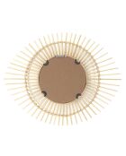 Miroir rotin ovale bois - 58x45 cm