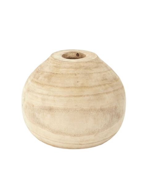 Vase rond Bancoulier natural - 19.3x15.6x19.3 cm