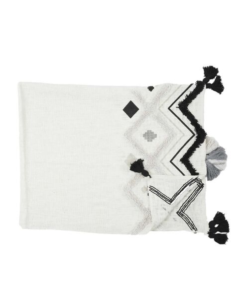 Ethnic Tufte Sofaüberwurf, 130 x 170 cm, beige