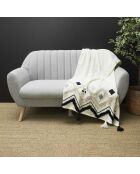 Jeté de canapé Ethnique Tufte beige - 130x170 cm