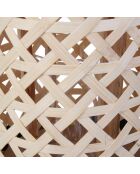 Lanterne tressée beige - 21x38.5x21 cm