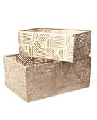 Panier metal ajouré doré - 25x12x17 cm