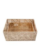 Panier metal ajouré doré - 25x12x17 cm