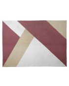 Tapis nude géometrique beige/rose - 150x120 cm