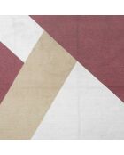Tapis nude géometrique beige/rose - 150x120 cm