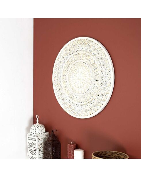 Décoration murale ronde dorée - D.60 cm