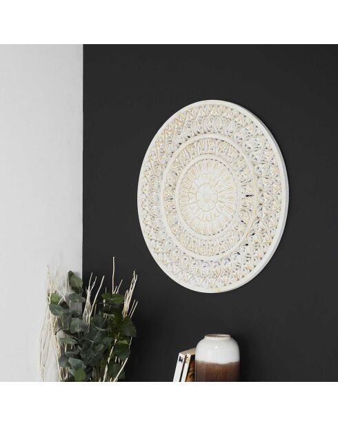 Décoration murale ronde dorée - D.60 cm