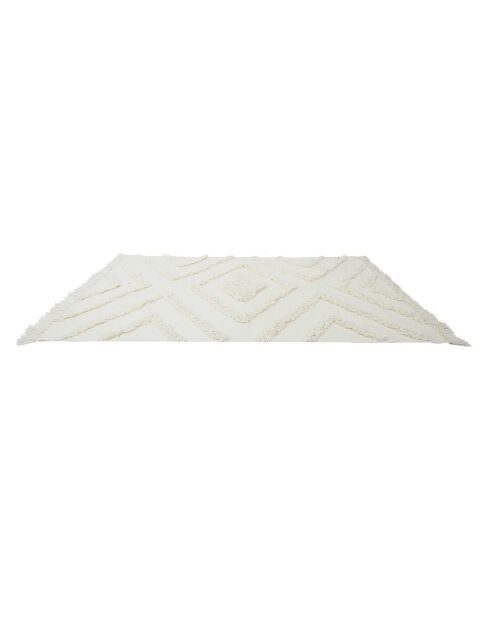 Tapis ethnique Tufte blanc - 120x170 cm