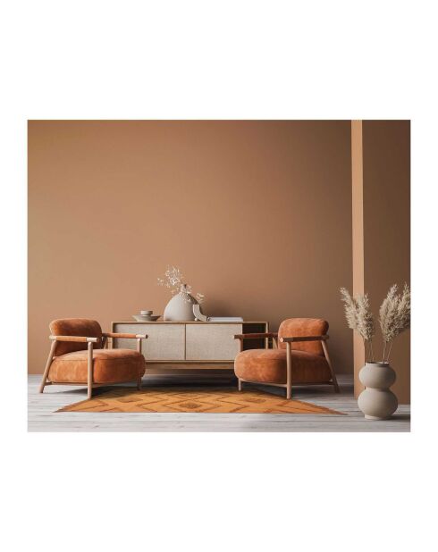 Tapis ethnique Tufte orange - 120x170 cm