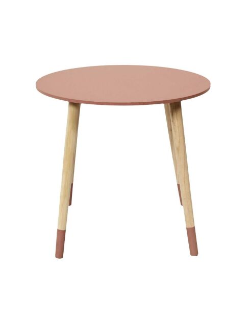 2 Tables gigognes bicolores roses - 43x48x43 cm