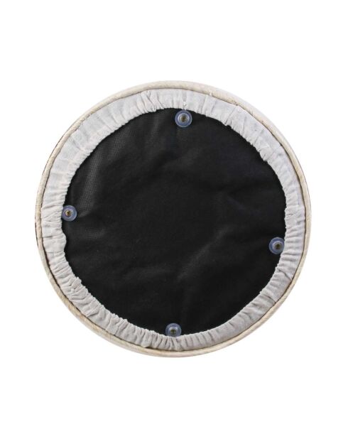 Pouf tréssé sable/beige - 35x41x35 cm