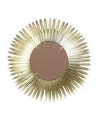 Miroir plumes doré - D.55 cm