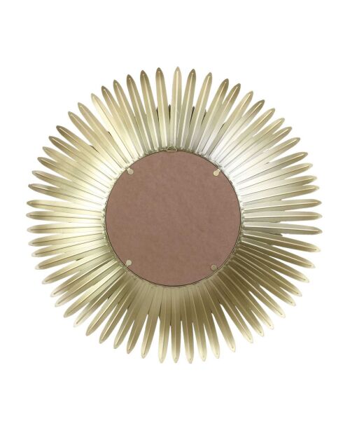 Miroir plumes doré - D.55 cm