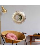 Miroir plumes doré - D.55 cm