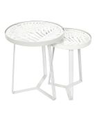 2 Tables gigognes Wild blanches - 40x50x32 cm