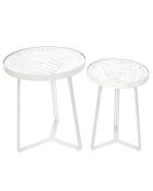 2 Tables gigognes Wild blanches - 40x50x32 cm