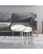 2 Tables gigognes Wild blanches - 40x50x32 cm