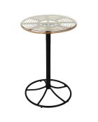 Table mange debout Surabaya noir/naturel - 65x100x65 cm