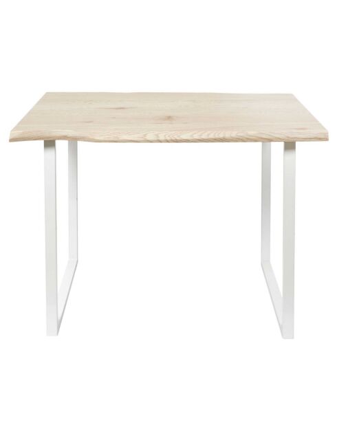 Table de repas Forest blanc/bois - 110x75.5x75 cm