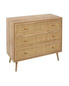 Commode 3 tiroirs Bali marron - 90x79x39 cm