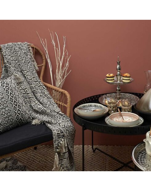 Fauteuil Helsinki Outdoor noir/naturel - 81x96x76 cm