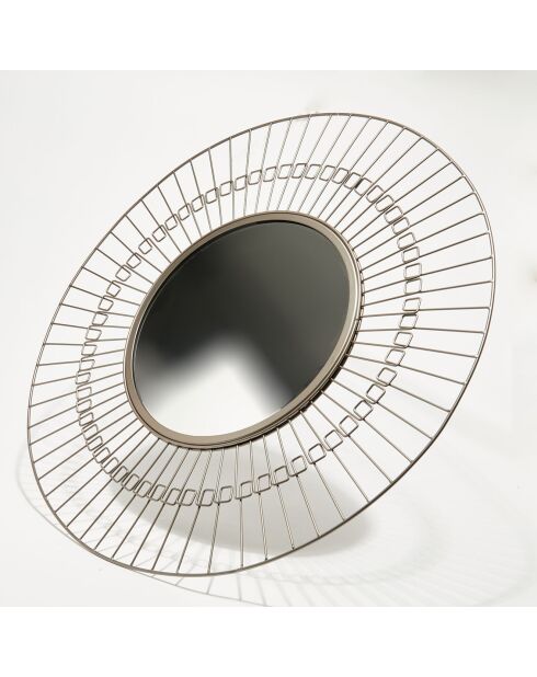 Specchio grigio Finesse - D.80 cm