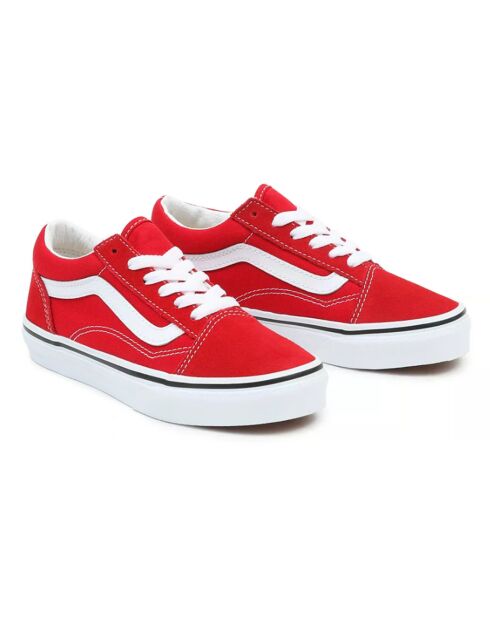 Sneakers en Velours de Cuir & Textile UY Old Skool rouge