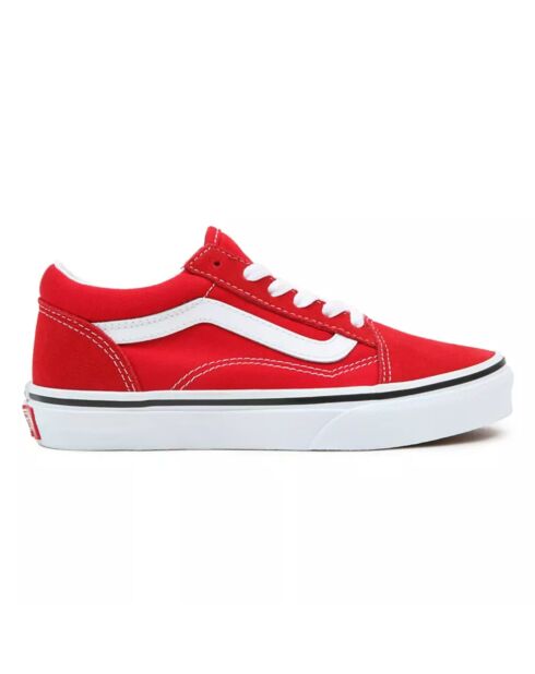 Sneakers en Velours de Cuir & Textile UY Old Skool rouge