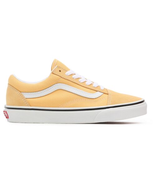 Sneakers en Velours de Cuir & Textile Old Skool orange clair