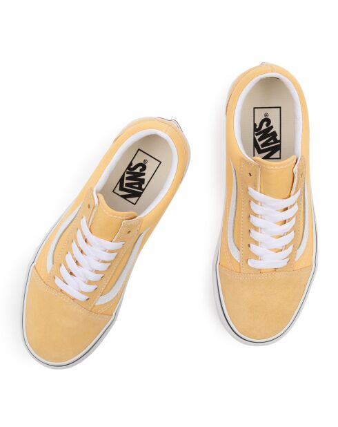 Sneakers en Velours de Cuir & Textile Old Skool orange clair