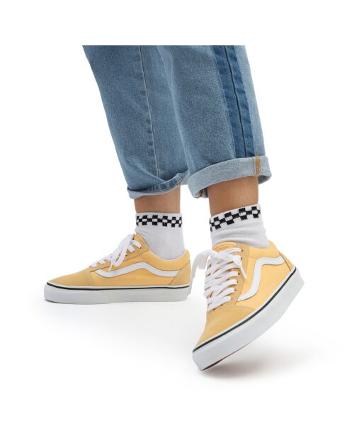 Sneakers en Velours de Cuir & Textile Old Skool orange clair