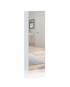 Armoire à chaussures avec miroir blanche - 160x50.5x28 cm