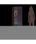 Armoire à chaussures avec miroir blanche - 160x50.5x28 cm