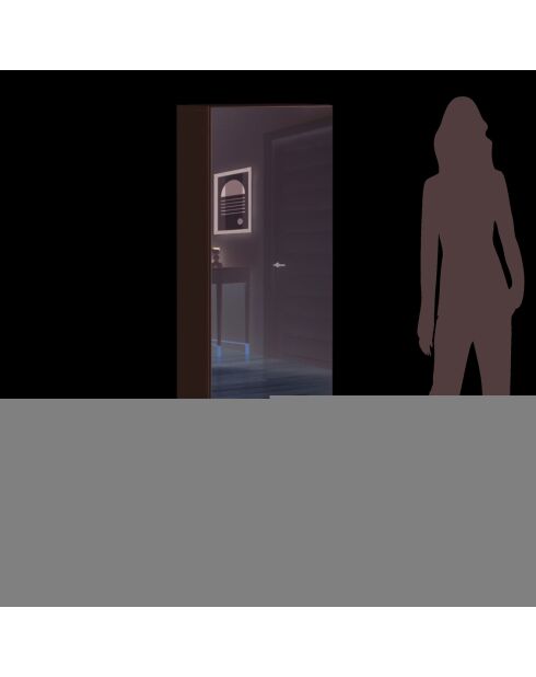 Armoire à chaussures avec miroir blanche - 160x50.5x28 cm