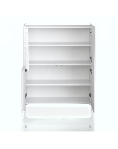 Armoire haute eddy blanche - 110x90x35 cm