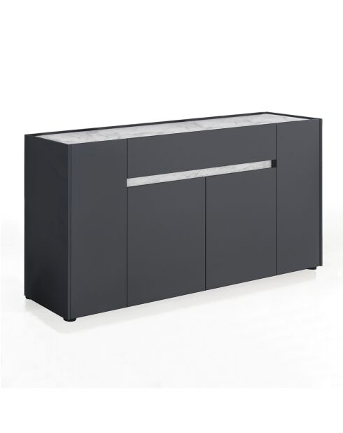 Buffet tonya marble gris - 85x172x39.5 cm