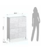 Armoire haute eddy blanche - 110x90x35 cm