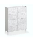 Armoire haute eddy blanche - 110x90x35 cm