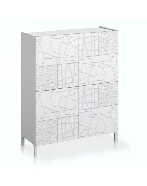 Armoire haute eddy blanche - 110x90x35 cm