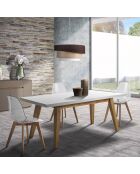 Buffet en bois de tonya gris - 85x172x39.5 cm