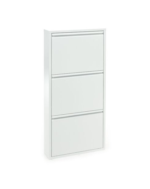 Meuble à chaussure 3 portes sable blanc