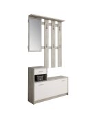 Meuble d'entrée ken gris/blanc - 97x35 cm