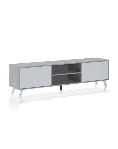 Meuble TV smart blanc - 49x180x40 cm