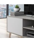 Meuble TV smart blanc - 49x180x40 cm