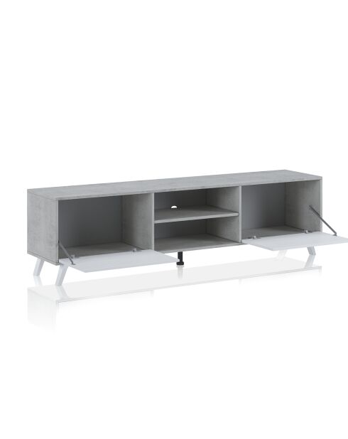 Meuble TV smart blanc - 49x180x40 cm