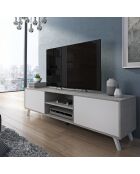 Meuble TV smart blanc - 49x180x40 cm