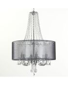 Lustre à 6 lumières jewel chrome - 70x50 cm